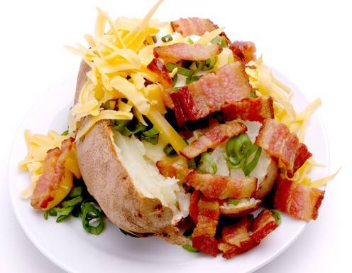 Rezept für Folienerdäpfel mit Speck und Lauch