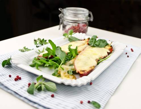 Rezept für gefüllte Pfefferoni mit Mozzarella