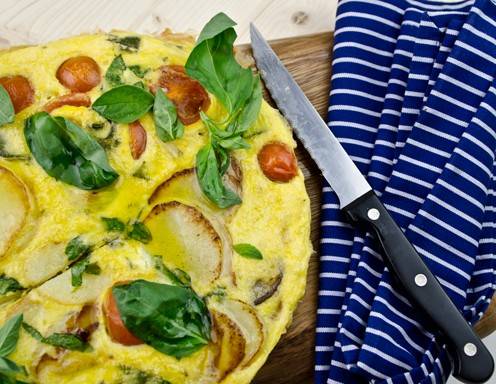 Rezept für Erdäpfeltortille mit Käse