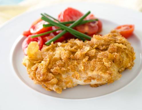 Scholle in Cornflakes-Panade