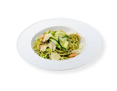 Zucchini-Räucherlachs-Spaghetti Rezept