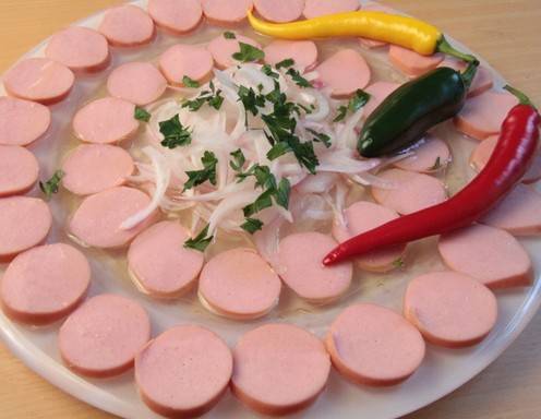 Rezept für Augsburger mit Essig und Öl
