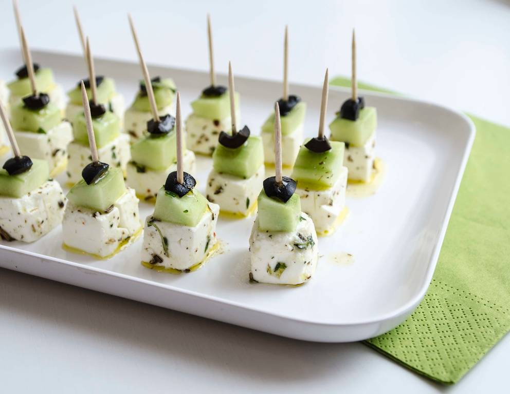 Feta-Spieße mit Gurke Feta-Spieße mit Gurke