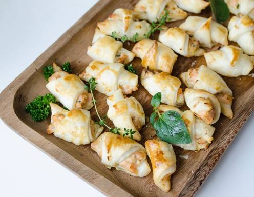 Rezept für Mini-Croissants mit Räucherlachs