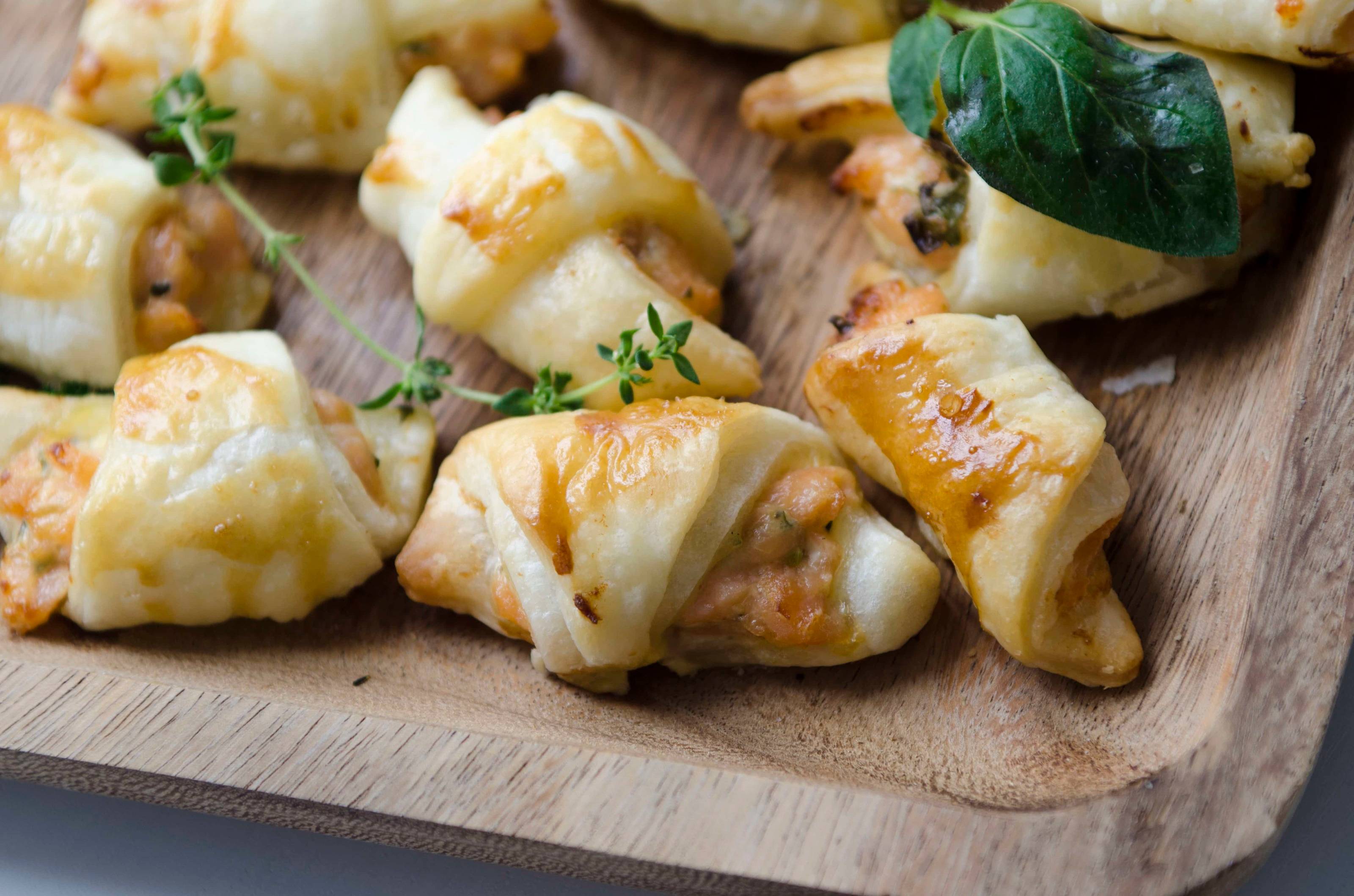 Rezept für Mini-Croissants mit Räucherlachs