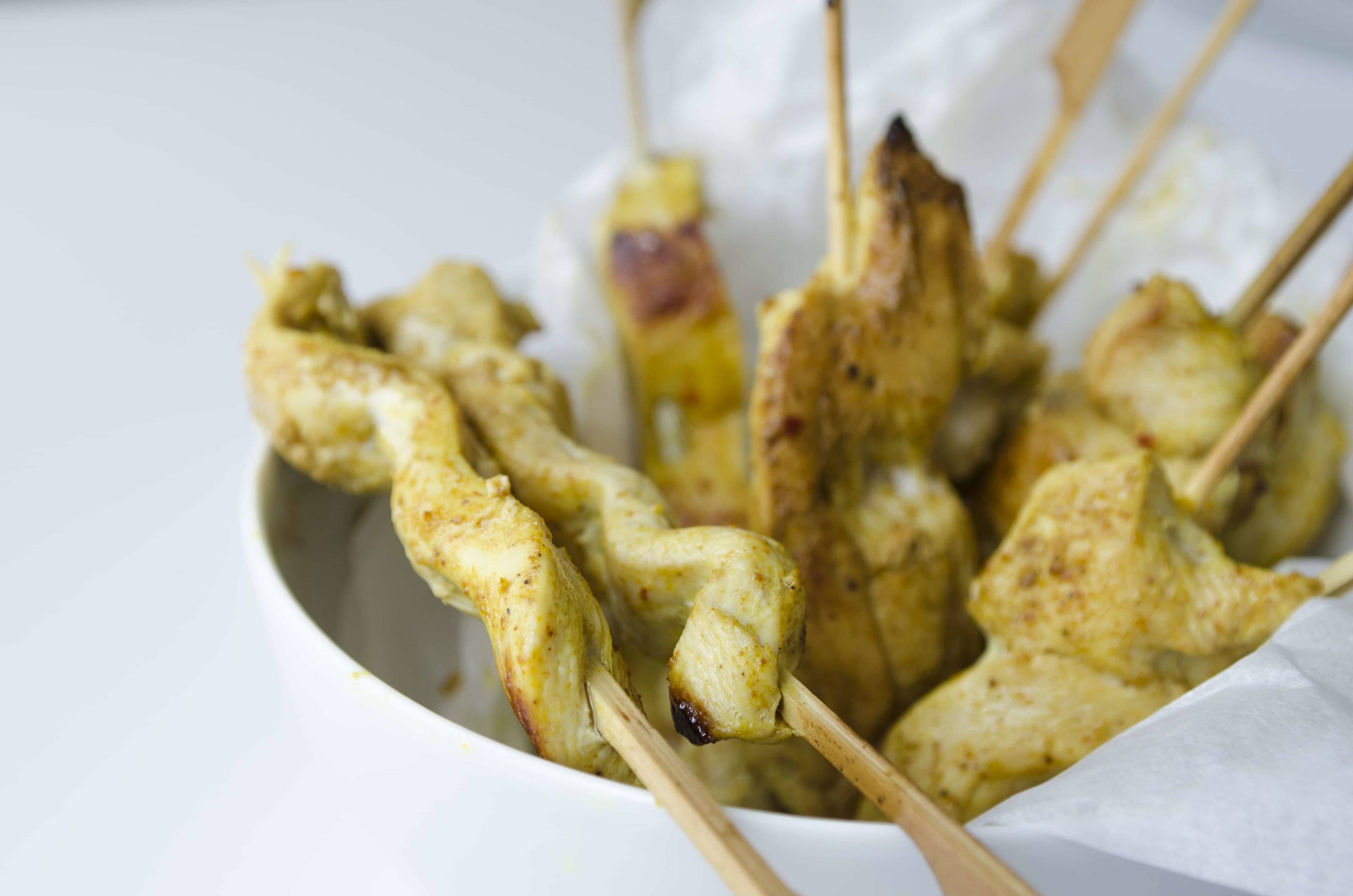 Rezept für Curry-Kokos-Huhn-Spieß