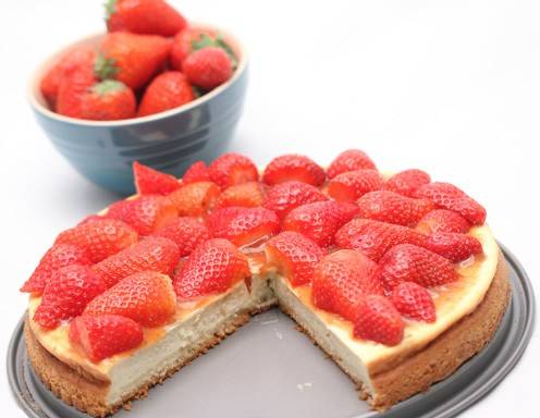 Cheesecake mit Erdbeeren