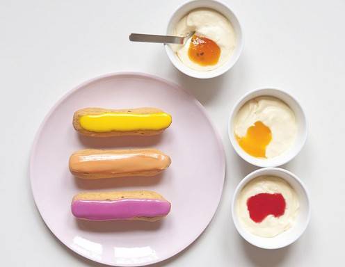 Éclairs mit leichter Fruchtcreme Rezept