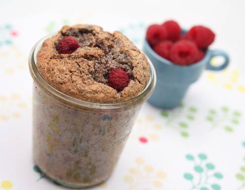 Himbeer-Mohn-Kuchen im Glas