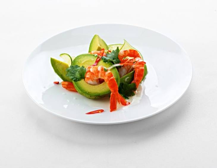 Ceviche von Bio-Garnelen und Avocado