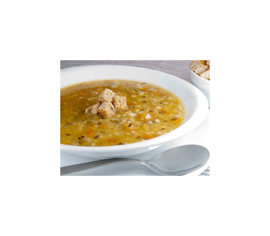 Breinsuppe mit einem Hühnel