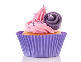 <p>Cupcake mit Ton in Ton Topping und Cupcakef&ouml;rmchen.</p>