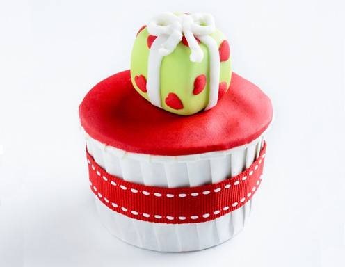 Weihnachtliche Marzipan Cupcakes