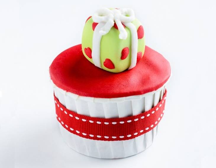 Weihnachtliche Marzipan Cupcakes