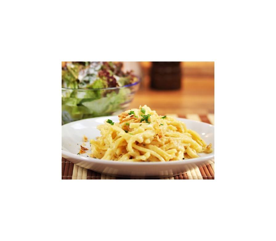 Spätzle mit Speck und Käs&amp;#39; Rezept - ichkoche.at