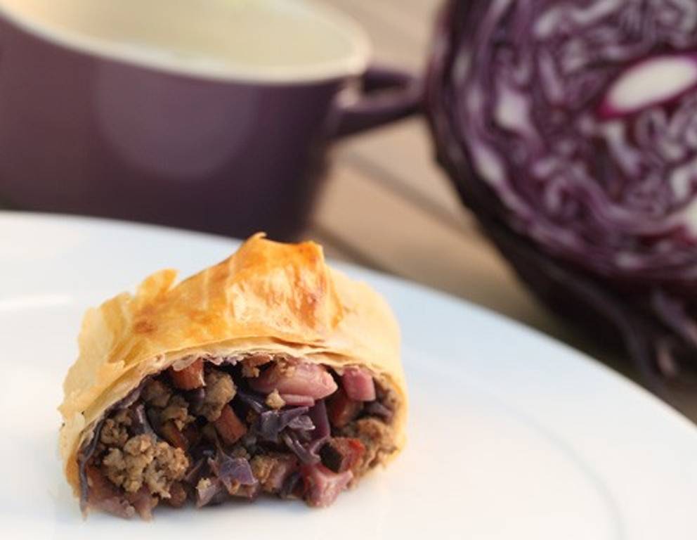 Faschierter Rotkraut-Strudel Faschierter Rotkraut-Strudel