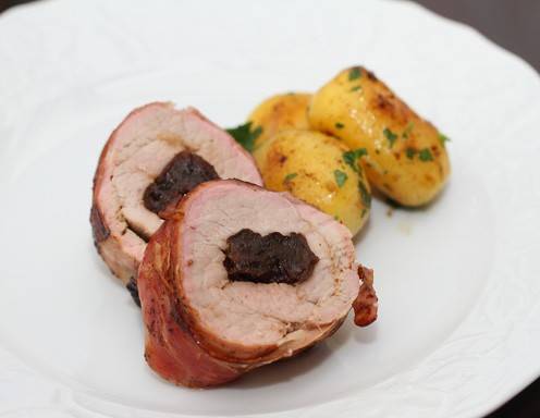 Schweinefilet mit Zwetschken aufgeschnitten schaut wunderschön aus!