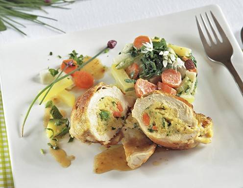 Maishendl mit Polentafülle Rezept
