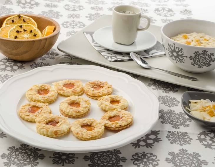 Mürbteig-Mandelringe Mürbteig-Mandelringe