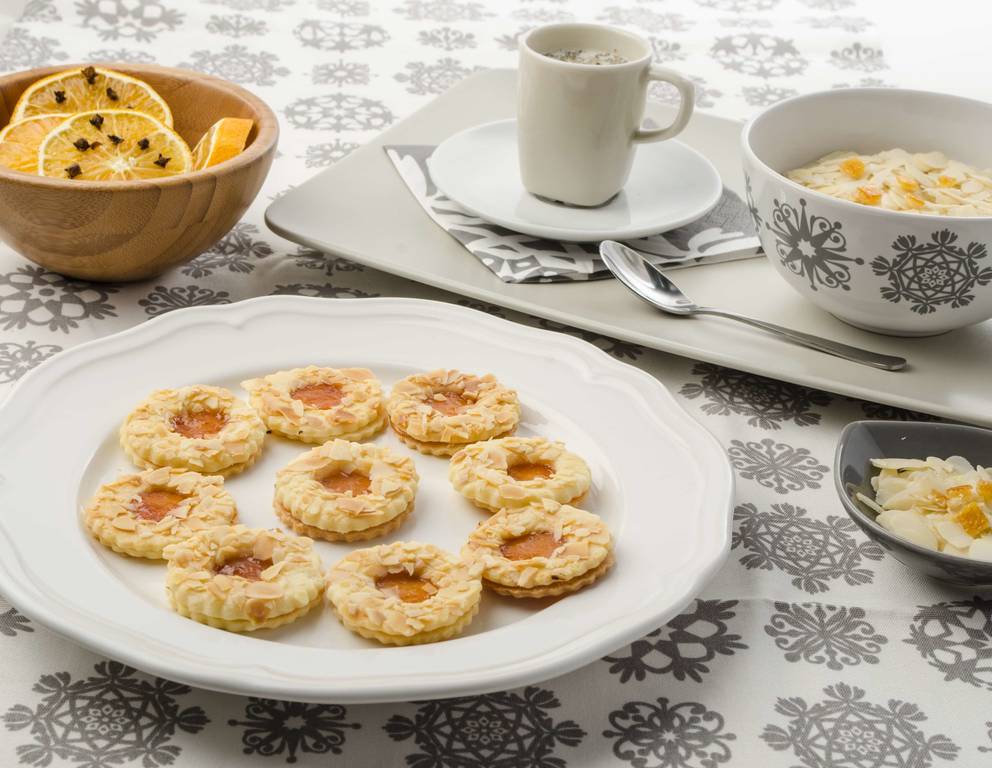 Mürbteig-Mandelringe Mürbteig-Mandelringe