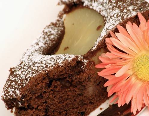Schoko-Birnenkuchen mit Vanillecreme Rezept