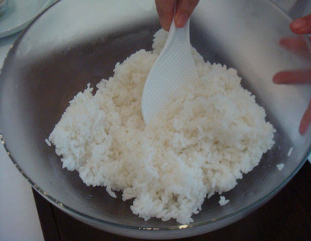 Gekochter Reis auf koreanische Art