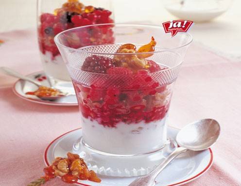 Dinkelreisschmarren mit karamellisierten Nüssen Rezept