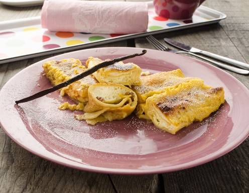 Rezept für überbackene Topfenpalatschinken