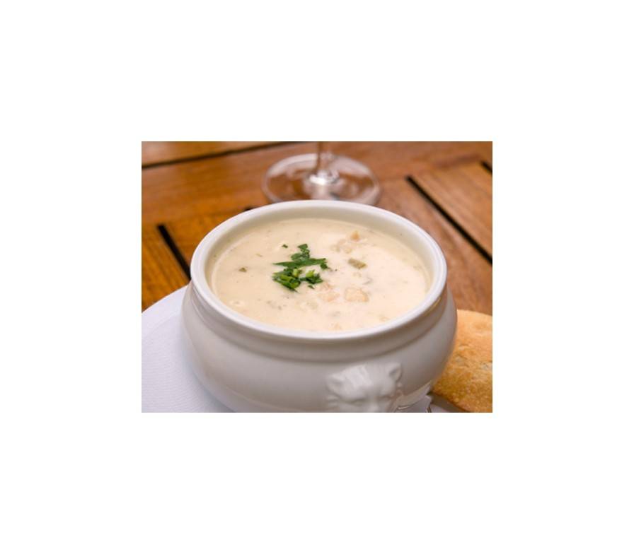 Topinambursuppe mit saurem Hering