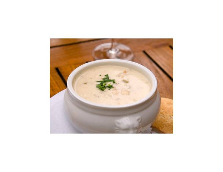 Topinambursuppe mit saurem Hering Topinambursuppe mit saurem Hering