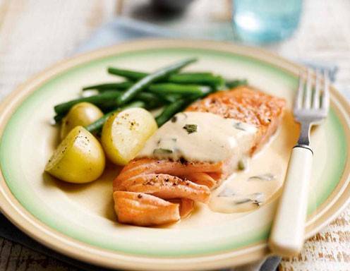 Lachs in Orangensauce