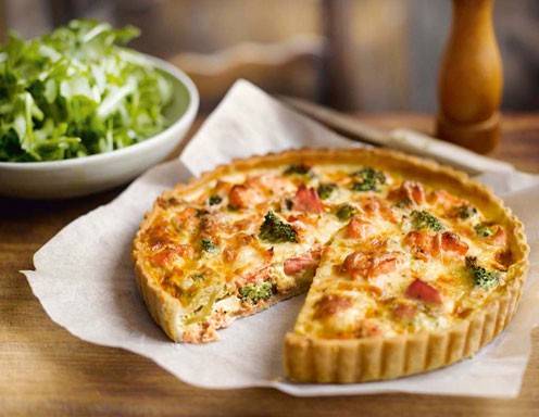 Lachs-Brokkoli-Quiche Rezept - ichkoche.at