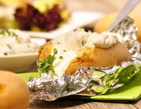 Wintergrillen - Gefüllte Erdäpfel Rezept