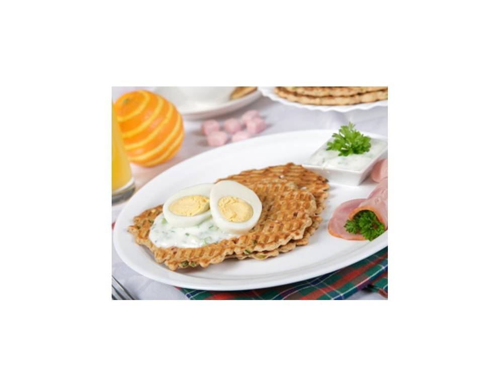 Schinkenwaffeln mit pikanter Käsefülle Schinkenwaffeln mit pikanter Käsefülle