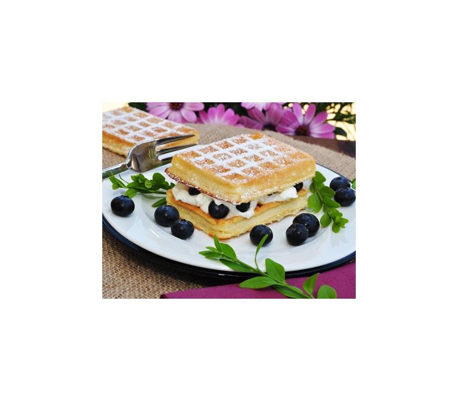 Waffeln mit Heidelbeeren