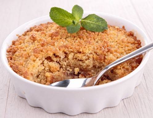 Birnecrumble mit Nüssen Rezept