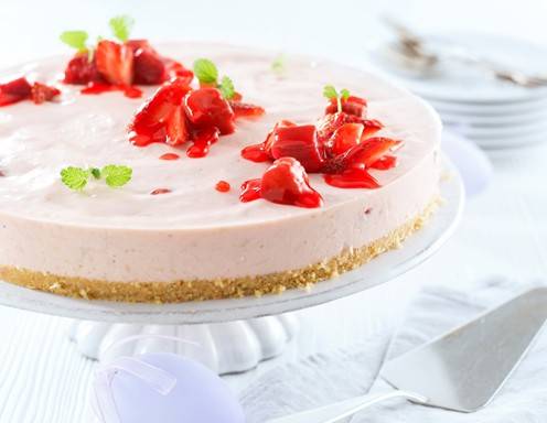 Philadelphia Torte Erdbeer-Rhabarber