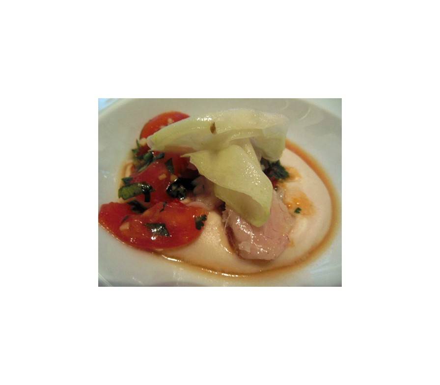Lachsforelle mit orientalischer Tomatensalsa