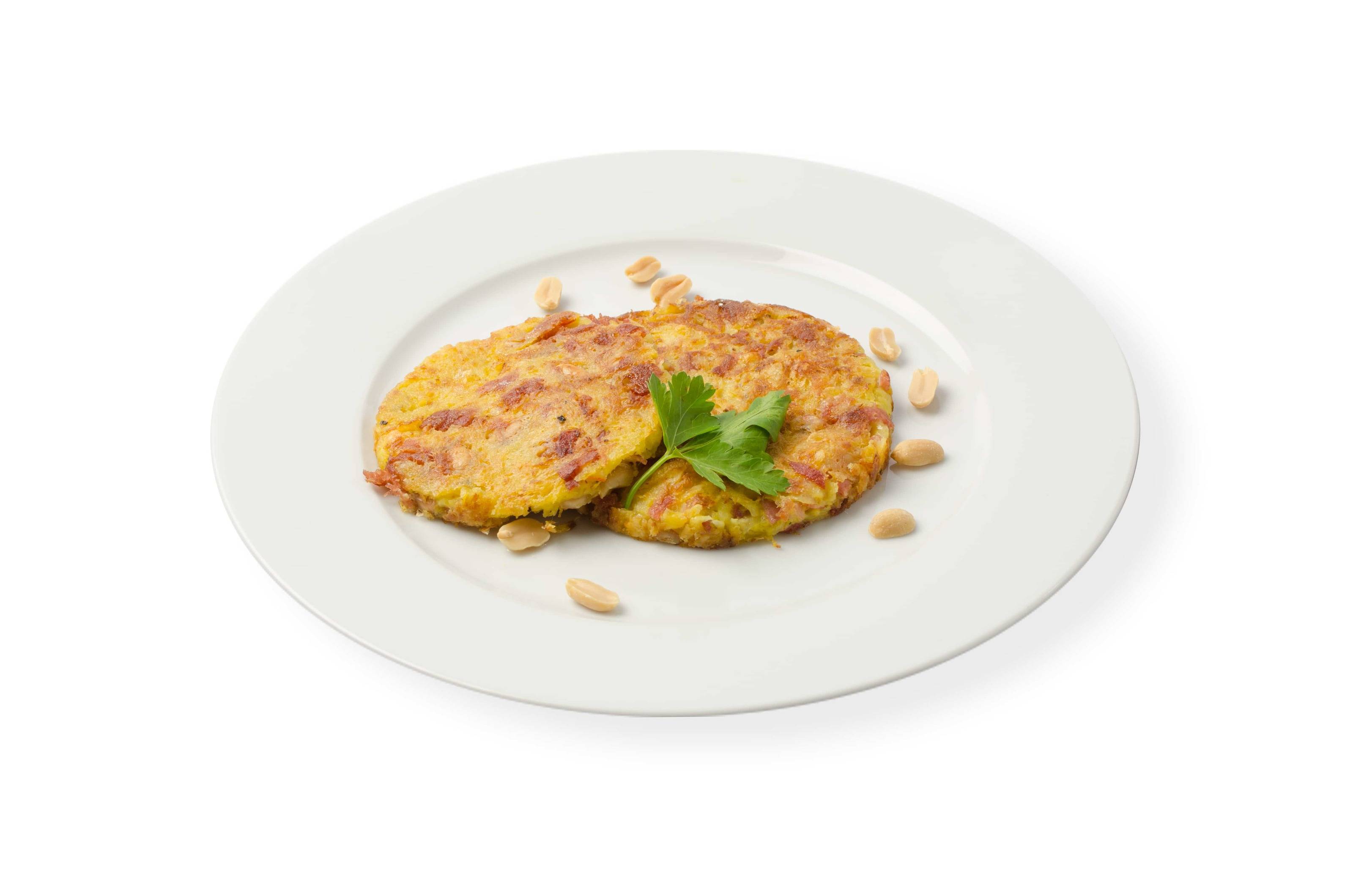 Erdnusspuffer mit Schinken Rezept