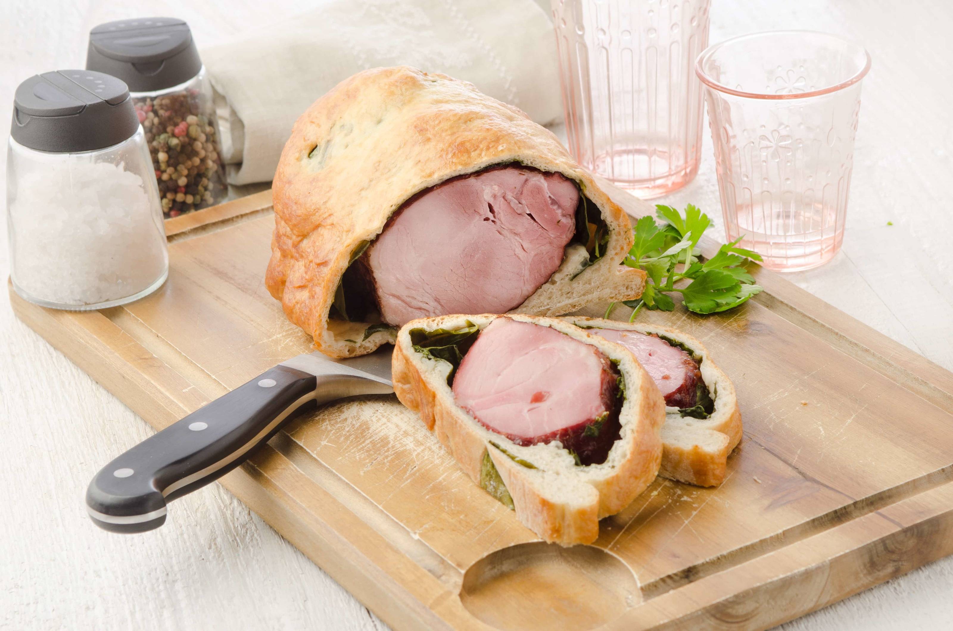 Osterschinken mit Spinat