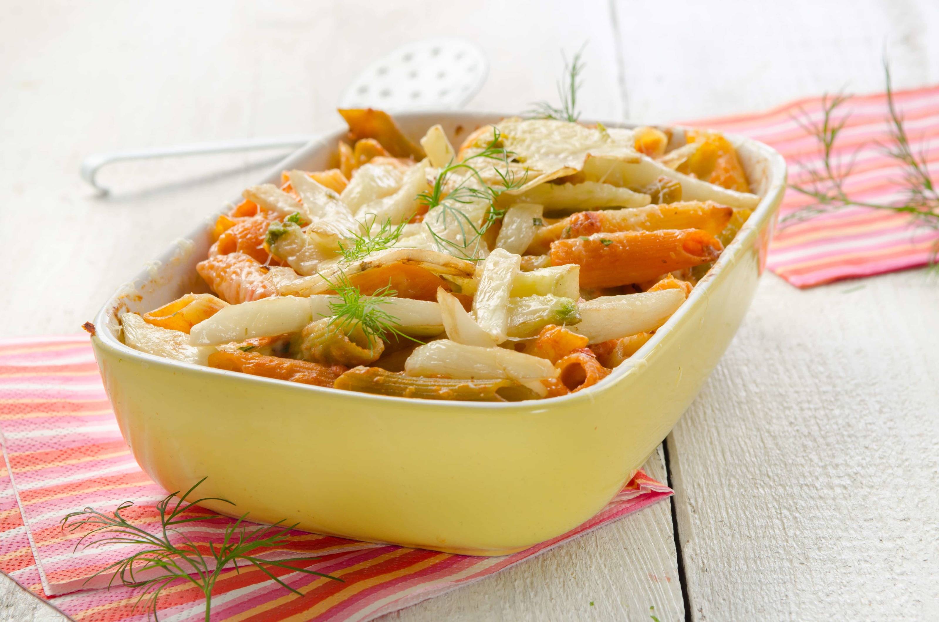 Fenchelauflauf mit Nudeln