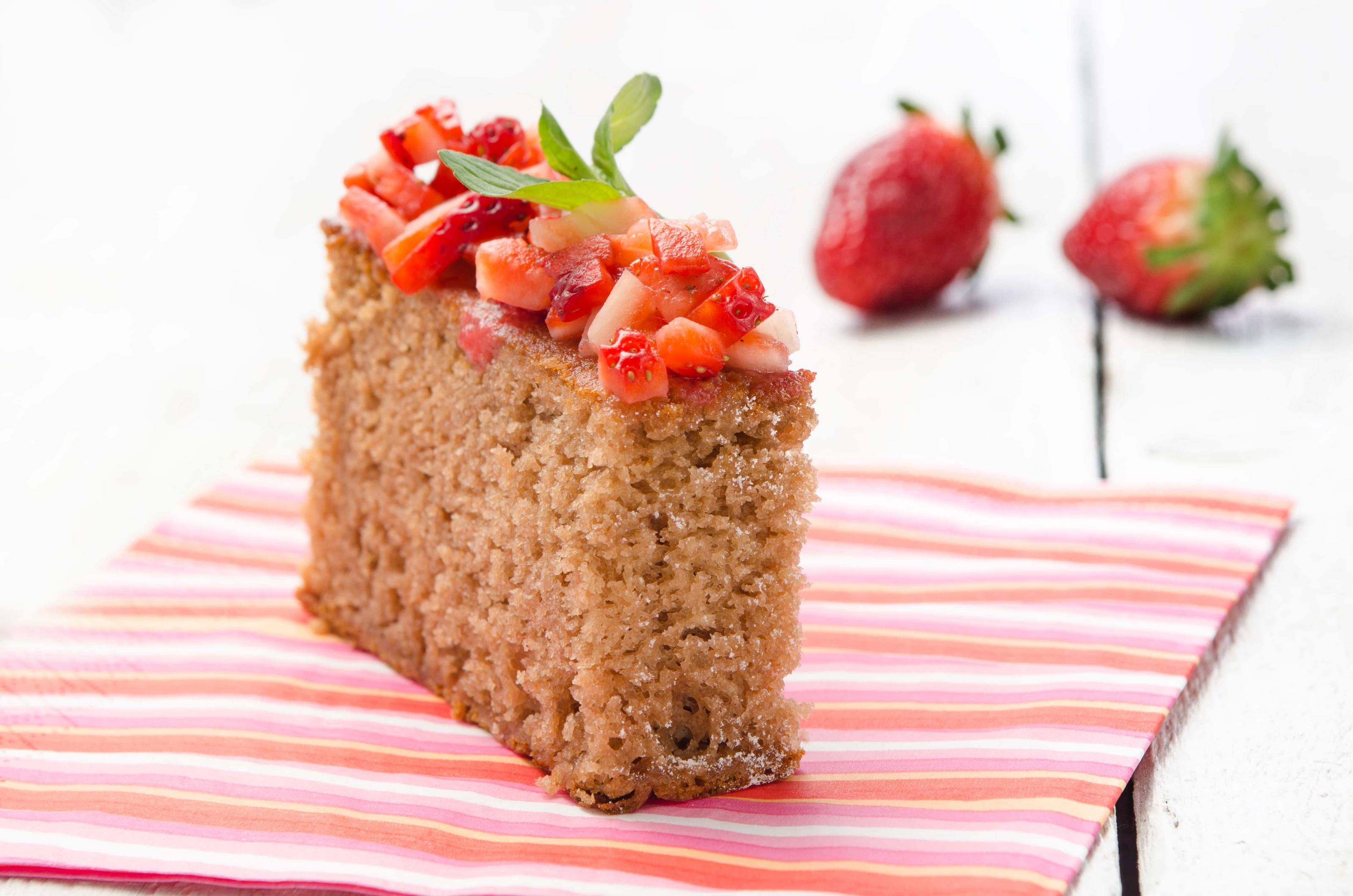 Rezept für Erdbeer-Becherkuchen ohne Ei