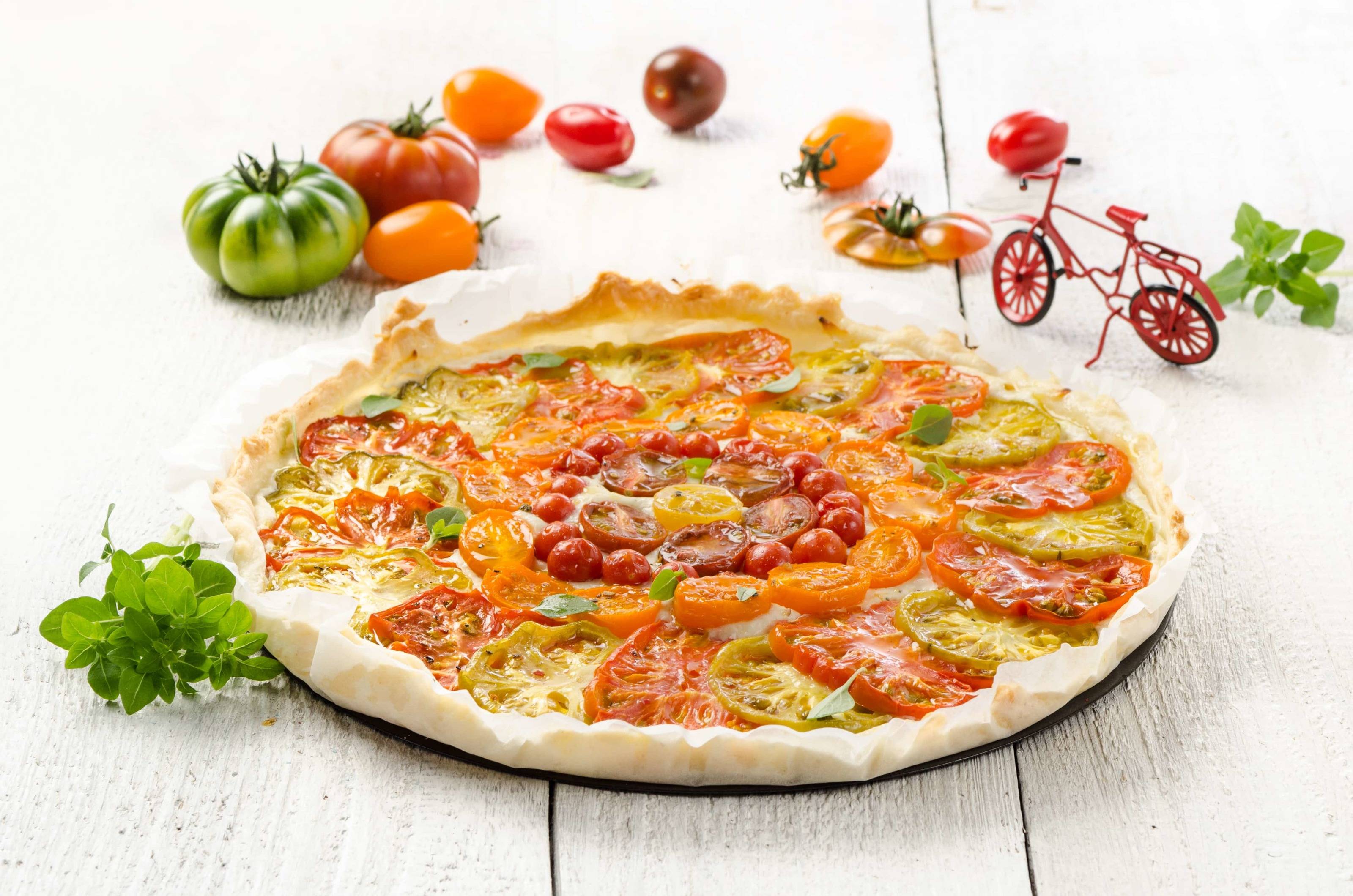 Bunte Paradeiser-Tarte