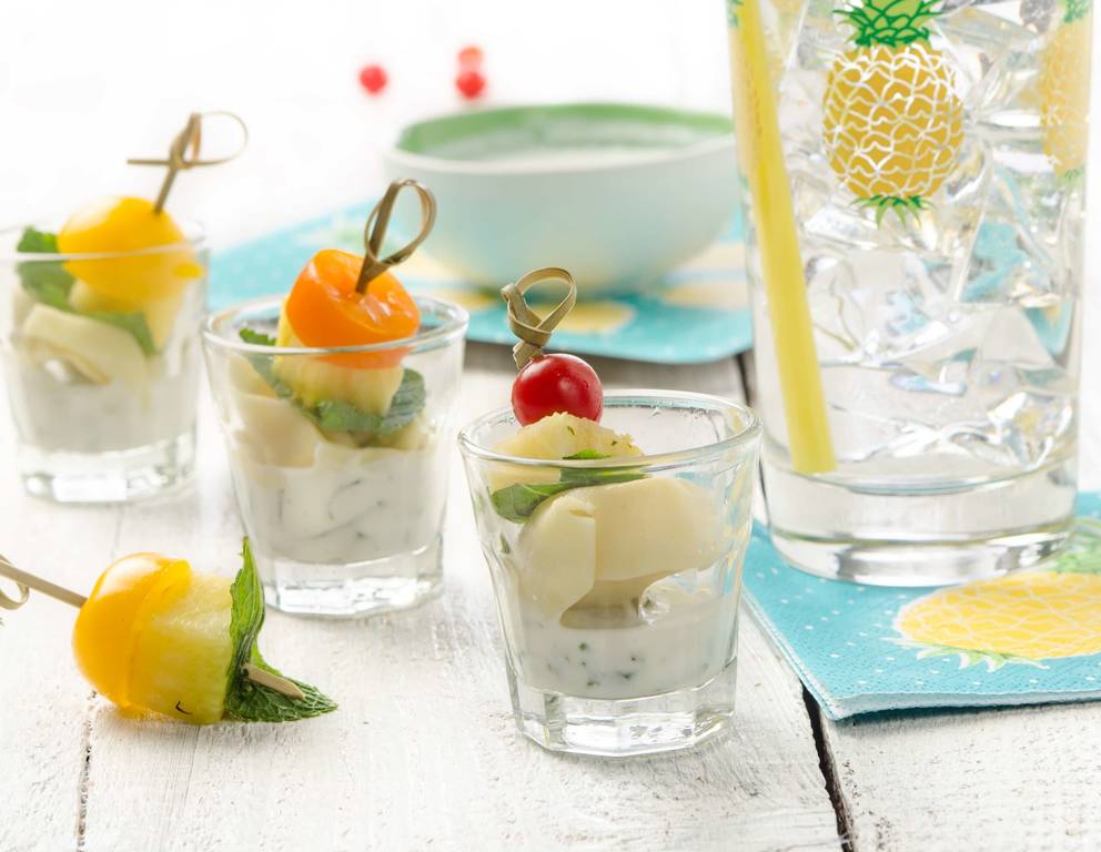 Tortellini-Spießchen im Glas Tortellini-Spießchen im Glas