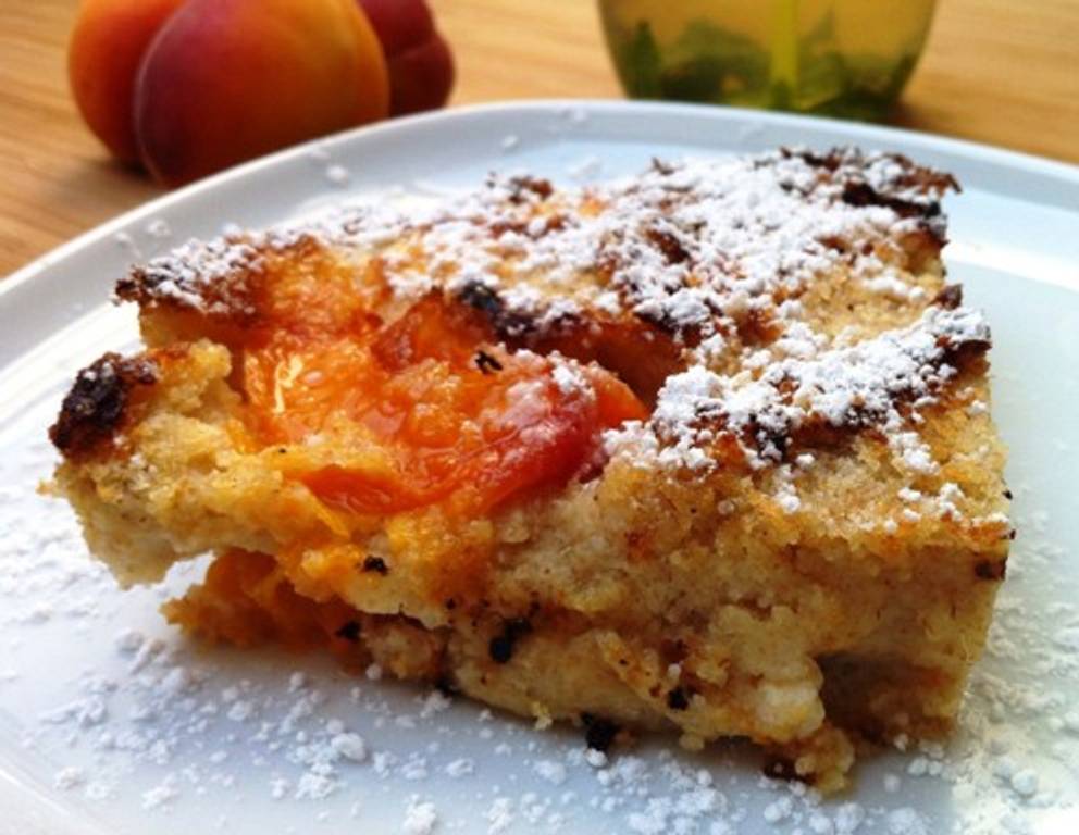 Dinkelgrieß Auflauf mit Marillen Dinkelgrieß Auflauf mit Marillen