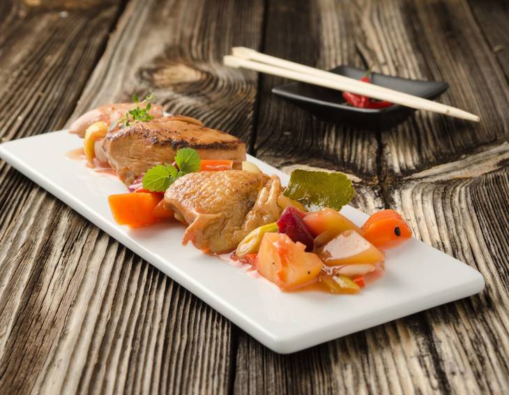 Paprikahuhn auf koreanische Art Paprikahuhn auf koreanische Art