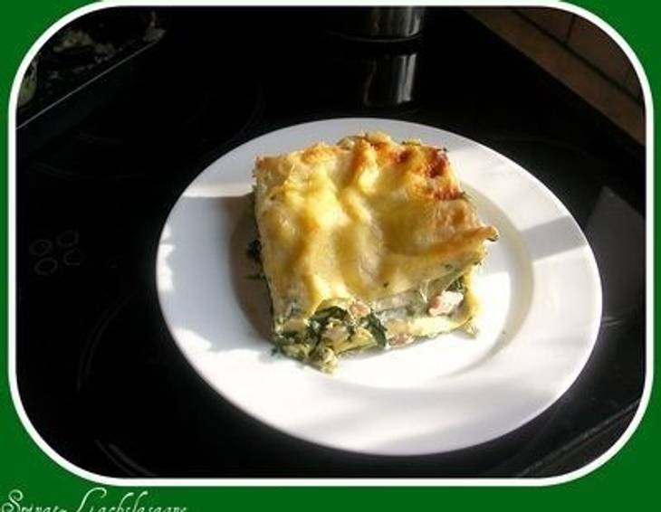 Lachs-Spinatlasagne