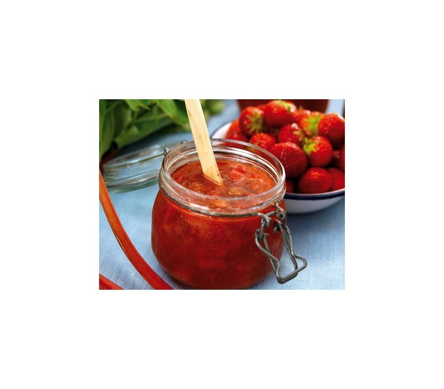 Erdbeer-Rhabarber-Marmelade aus dem Dampfgarer