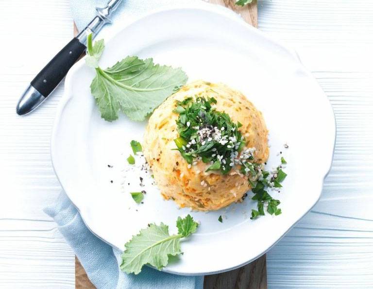 Kohlrabi-Karotten-Flan