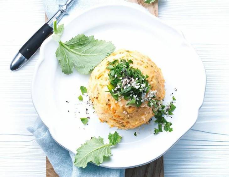 Kohlrabi-Karotten-Flan aus dem Dampfgarer Kohlrabi-Karotten-Flan aus dem Dampfgarer